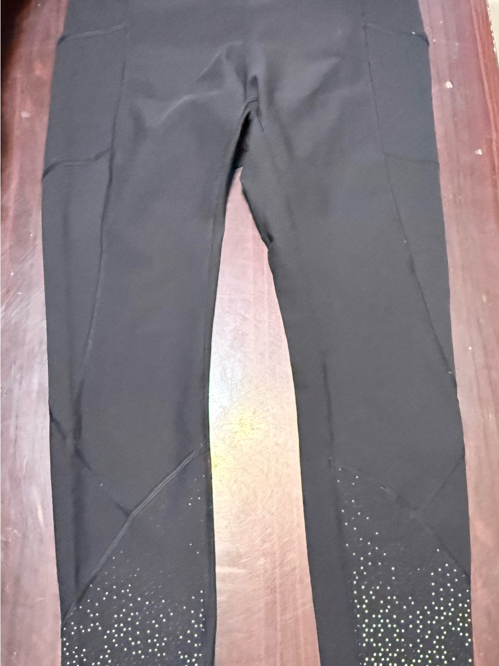 lululemon athletica Black Leggings with Studded Hem Accents